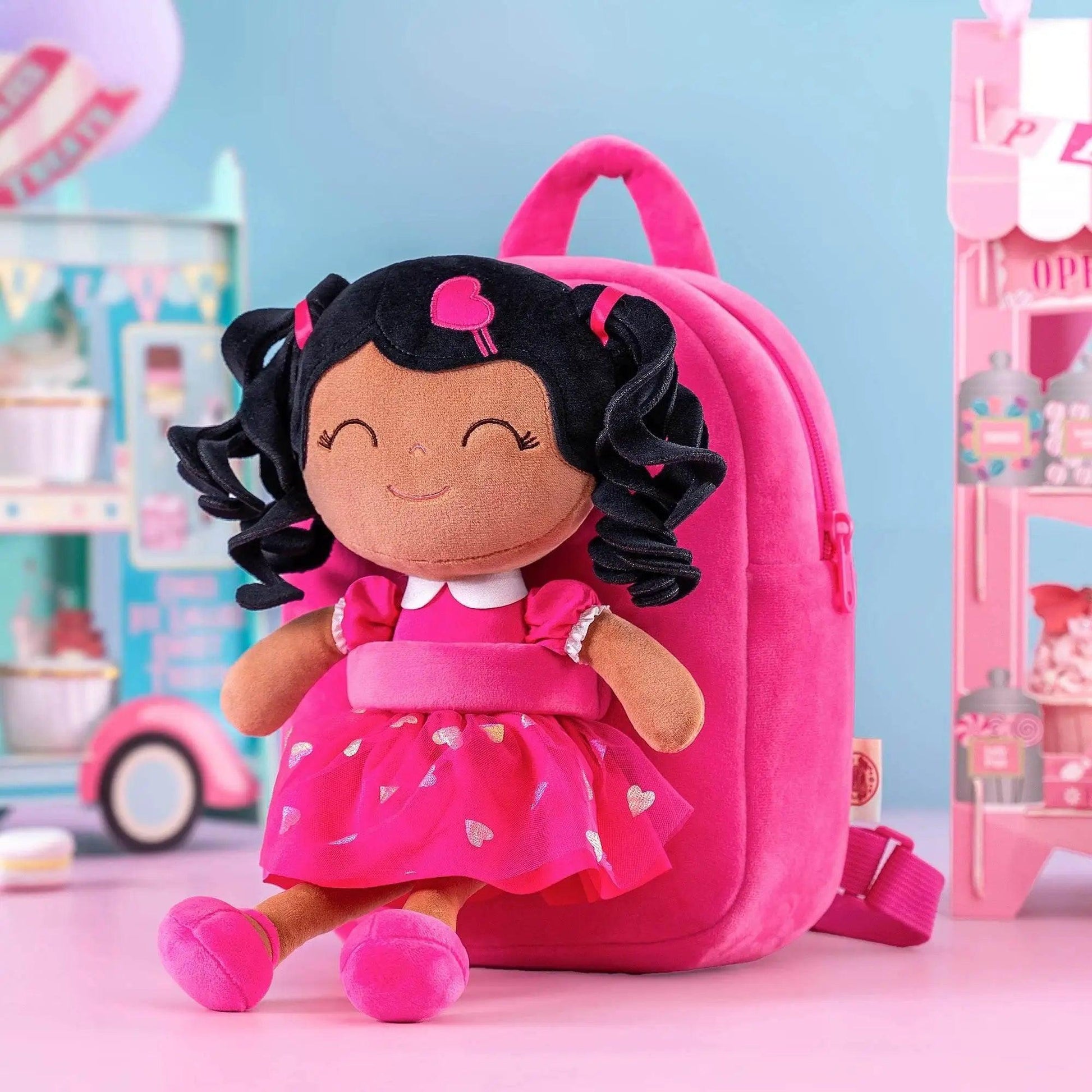  Curls Princess Doll Plush Backpack for Girls - Gloveleya Soft Stuffed Toy Gifts -  ToylandEU™