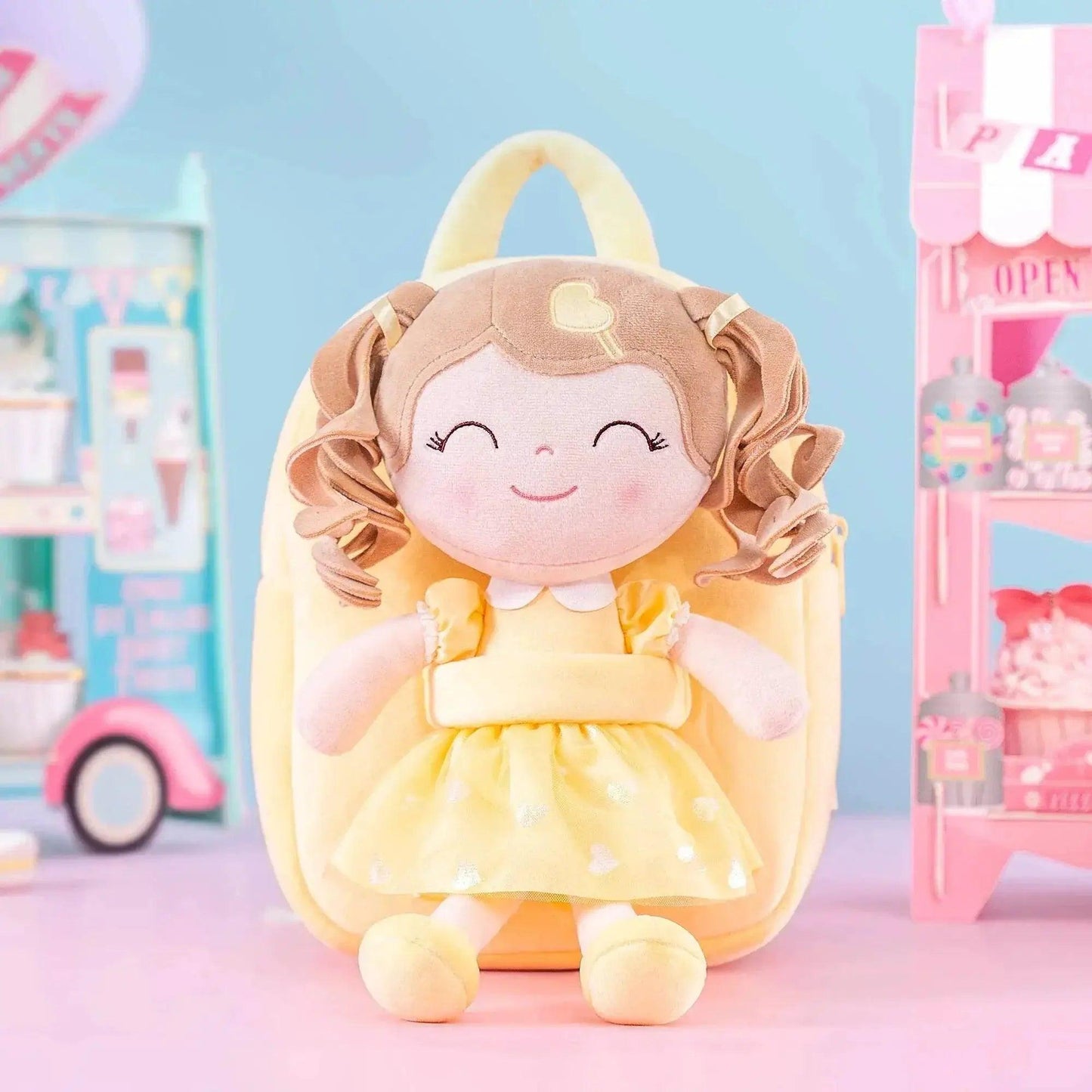  Curls Princess Doll Plush Backpack for Girls - Gloveleya Soft Stuffed Toy Gifts -  ToylandEU™