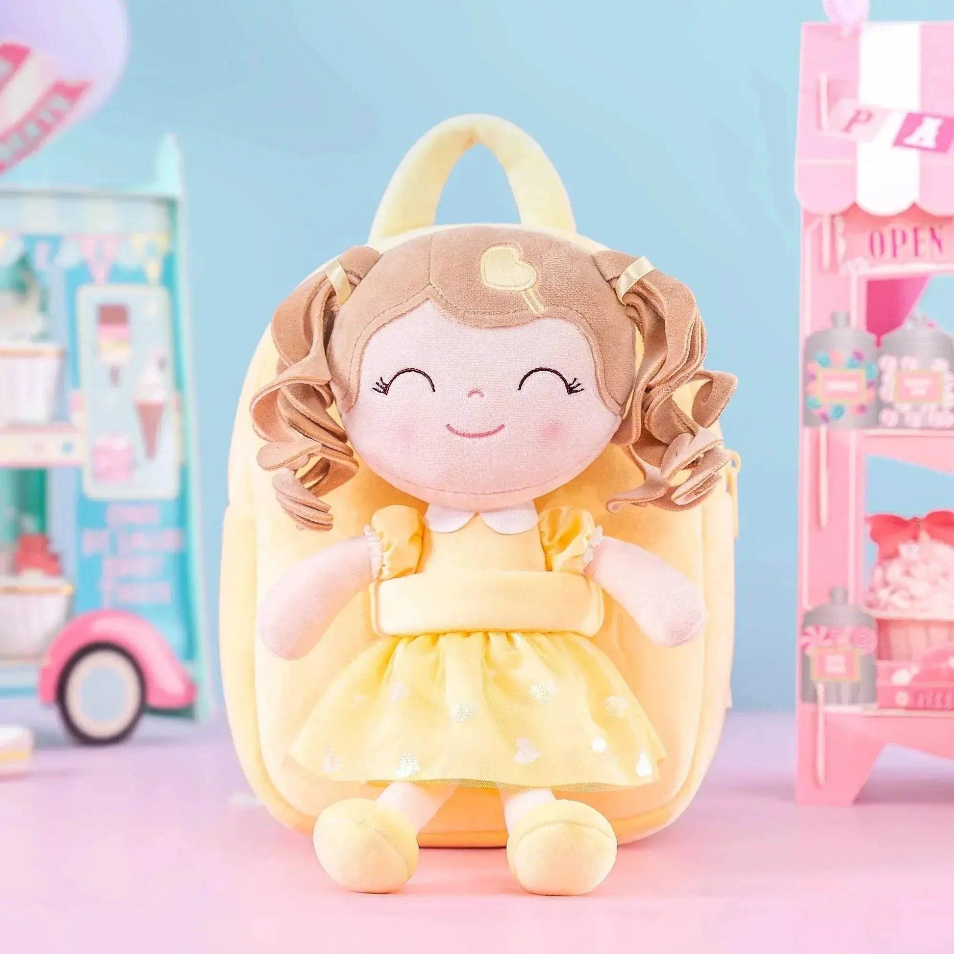  Curls Princess Doll Plush Backpack for Girls - Gloveleya Soft Stuffed Toy Gifts -  ToylandEU™