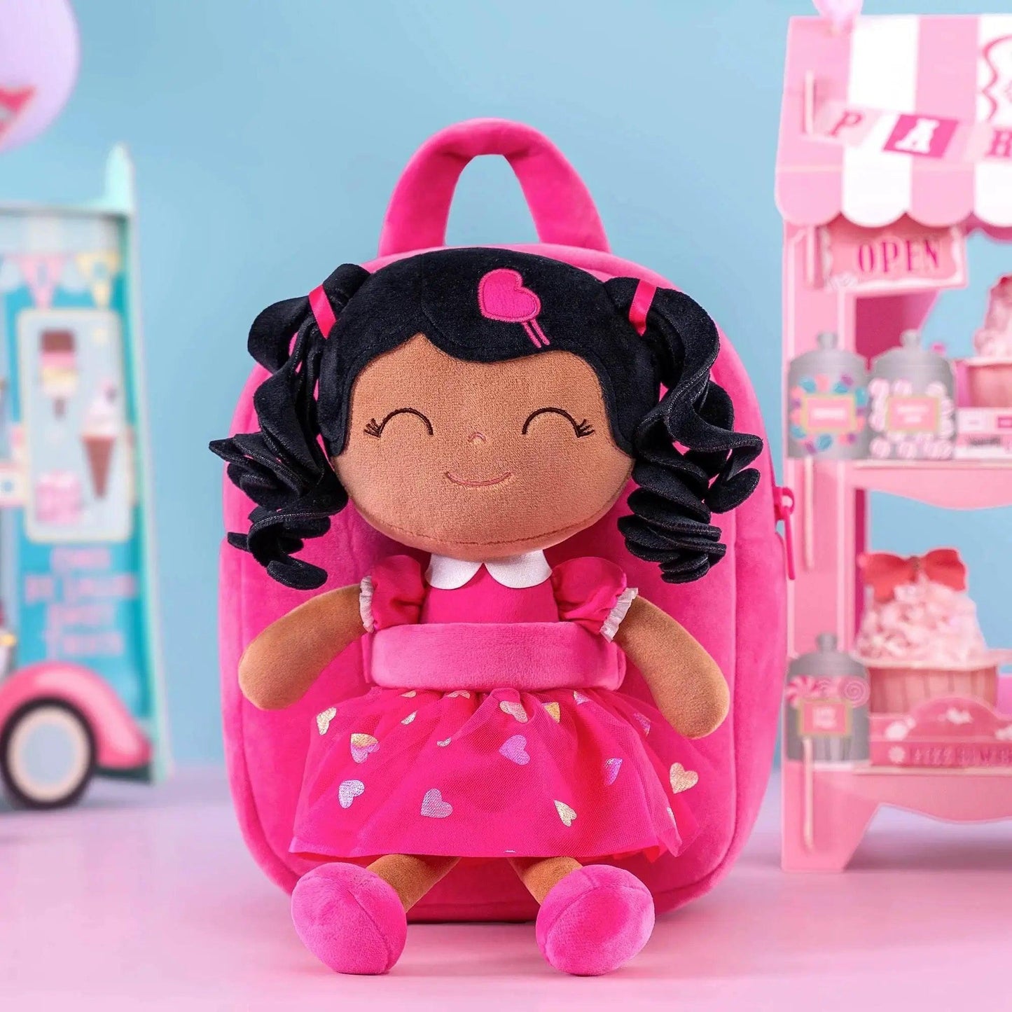  Curls Princess Doll Plush Backpack for Girls - Gloveleya Soft Stuffed Toy Gifts -  ToylandEU™