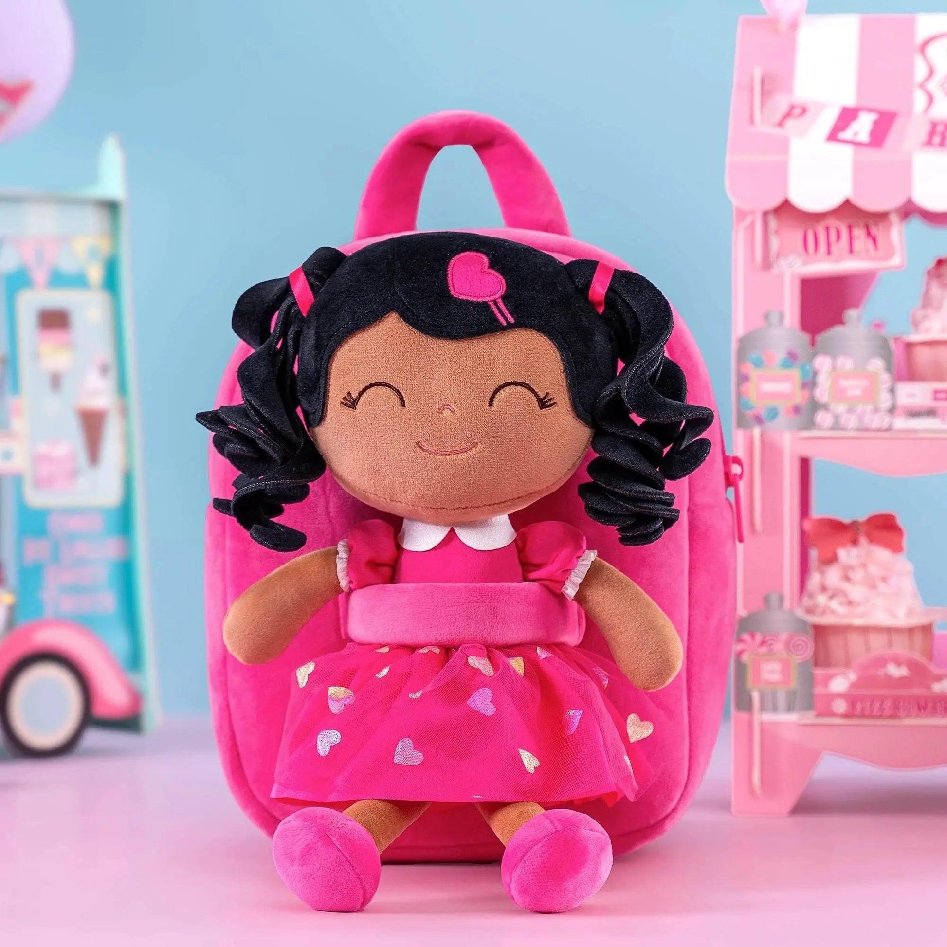  Curls Princess Doll Plush Backpack for Girls - Gloveleya Soft Stuffed Toy Gifts -  ToylandEU™