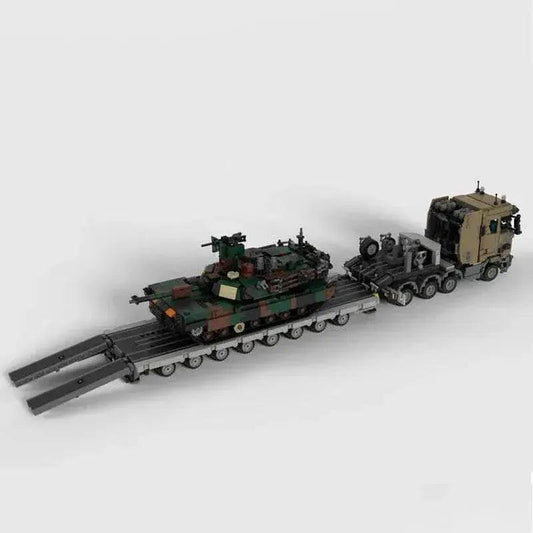  Customed Doll Panther Heavy Duty Transporter MOC Low Loader Trailer Children Toys Building Bricks MOC -  ToylandEU™