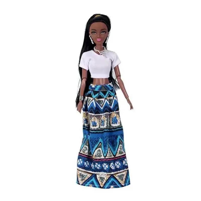  Female Black Doll 30cm Kawaii Items Fashion  Long Hair Kids Toys Woman For DIY Children Game Birthday Present Girl -  ToylandEU™