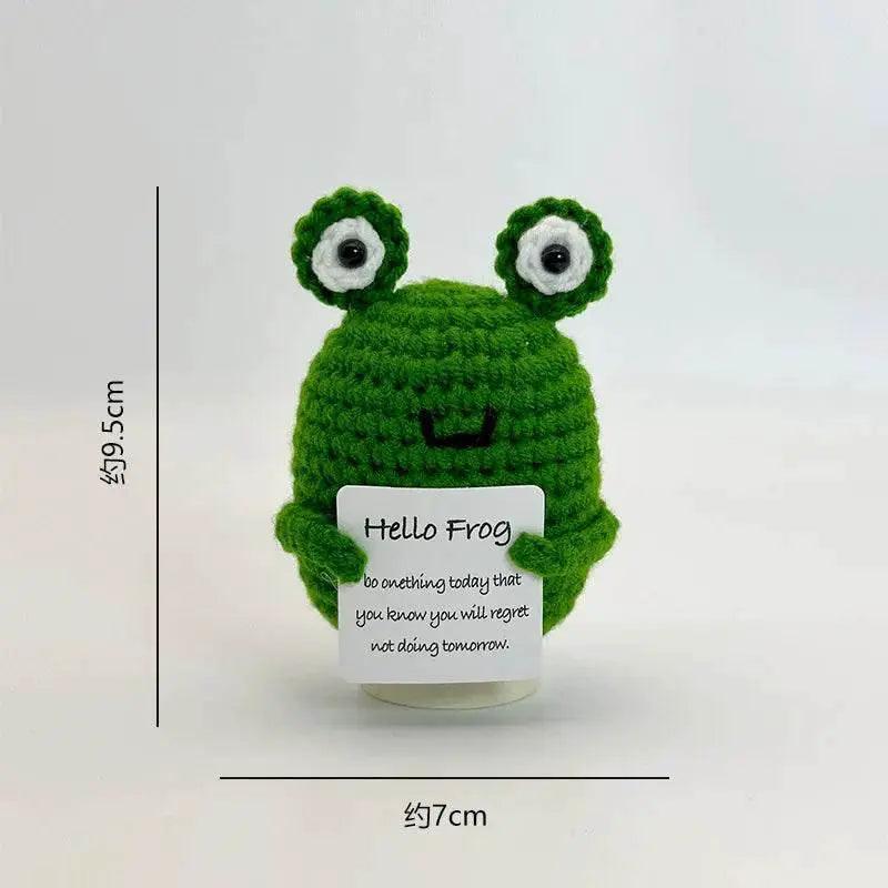  Funny Positive Crochet Sunshine Doll Desktop Ornament Handmade Cheer Emotional Support Sun with Card Home Party Decor -  ToylandEU™