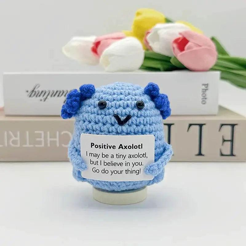  Funny Positive Crochet Sunshine Doll Desktop Ornament Handmade Cheer Emotional Support Sun with Card Home Party Decor -  ToylandEU™