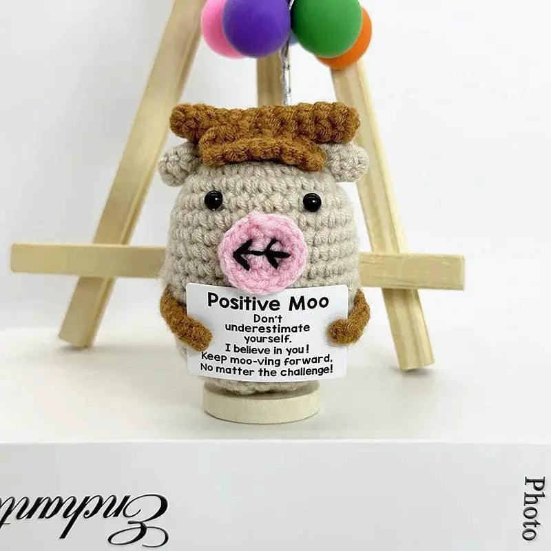  Funny Positive Crochet Sunshine Doll Desktop Ornament Handmade Cheer Emotional Support Sun with Card Home Party Decor -  ToylandEU™
