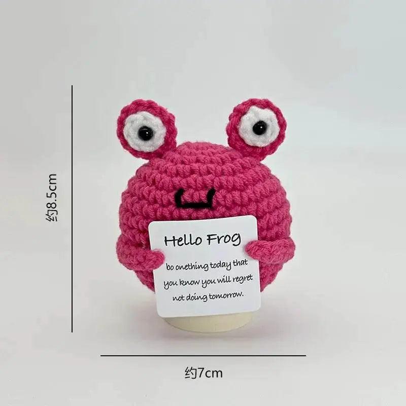  Funny Positive Crochet Sunshine Doll Desktop Ornament Handmade Cheer Emotional Support Sun with Card Home Party Decor -  ToylandEU™