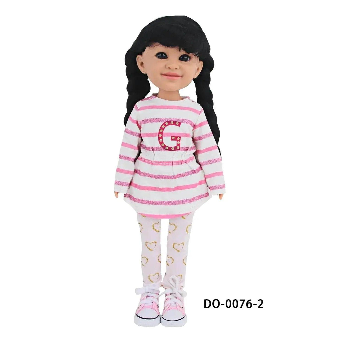  35CM Girl Dolls With Smooth Black Long Hair Black Eyes 14 Inches Baby Doll With Dress Shoes Toys -  ToylandEU™