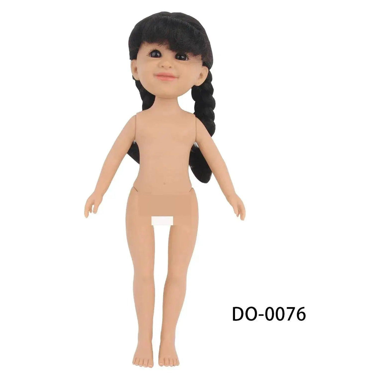 35CM Girl Dolls With Smooth Black Long Hair Black Eyes 14 Inches Baby Doll With Dress Shoes Toys -  ToylandEU™