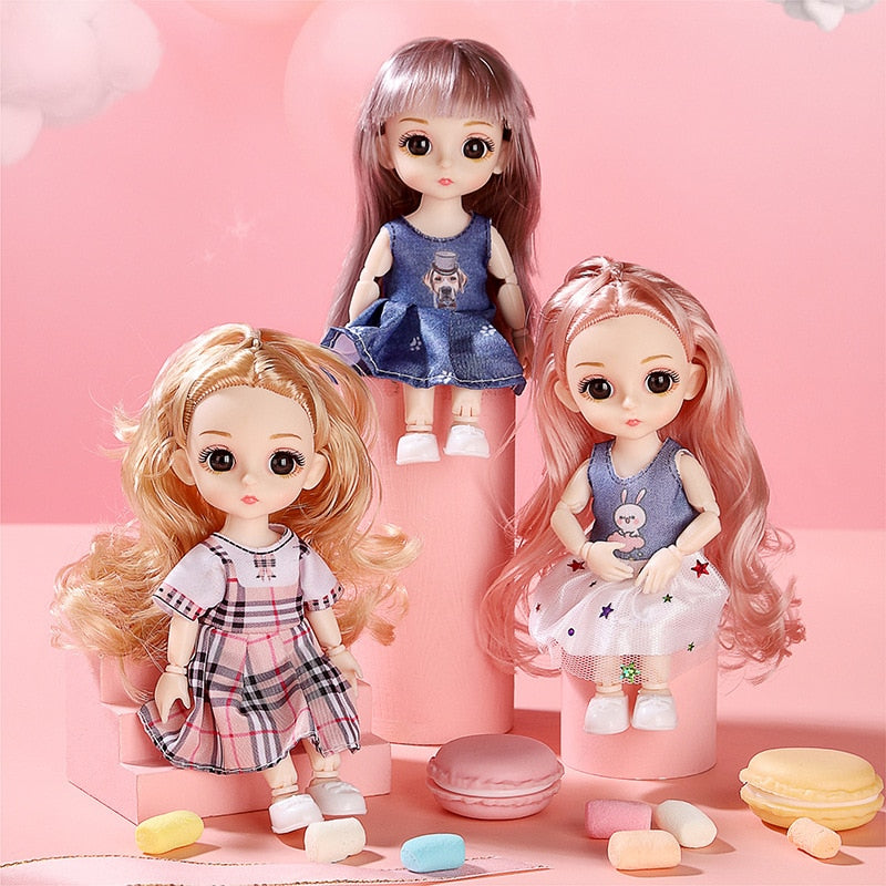 Beautiful Mini Doll Girl Toy with Movable Joints for Baby and Girls - ToylandEU