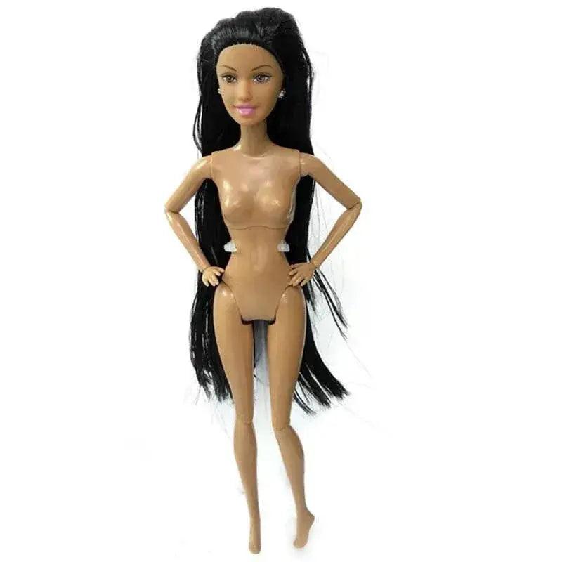  30cm Height Black Dolls Multi-jointed African Dolls with Black Hair for Girls Diy Dress Up Toys -  ToylandEU™