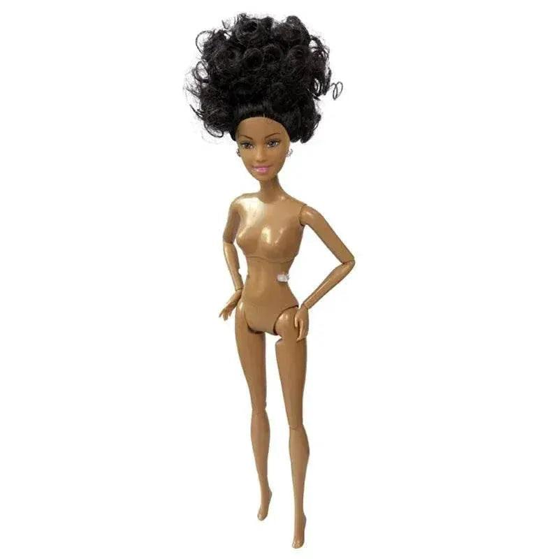  30cm Height Black Dolls Multi-jointed African Dolls with Black Hair for Girls Diy Dress Up Toys -  ToylandEU™
