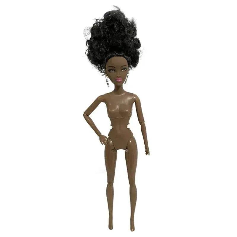  30cm Height Black Dolls Multi-jointed African Dolls with Black Hair for Girls Diy Dress Up Toys -  ToylandEU™