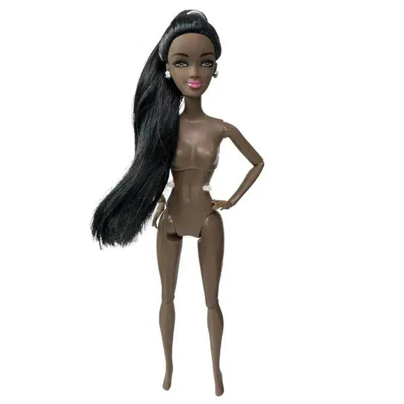  30cm Height Black Dolls Multi-jointed African Dolls with Black Hair for Girls Diy Dress Up Toys -  ToylandEU™
