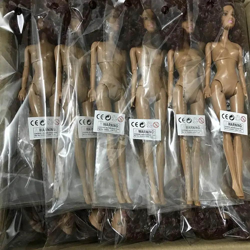  30cm Height Black Dolls Multi-jointed African Dolls with Black Hair for Girls Diy Dress Up Toys -  ToylandEU™