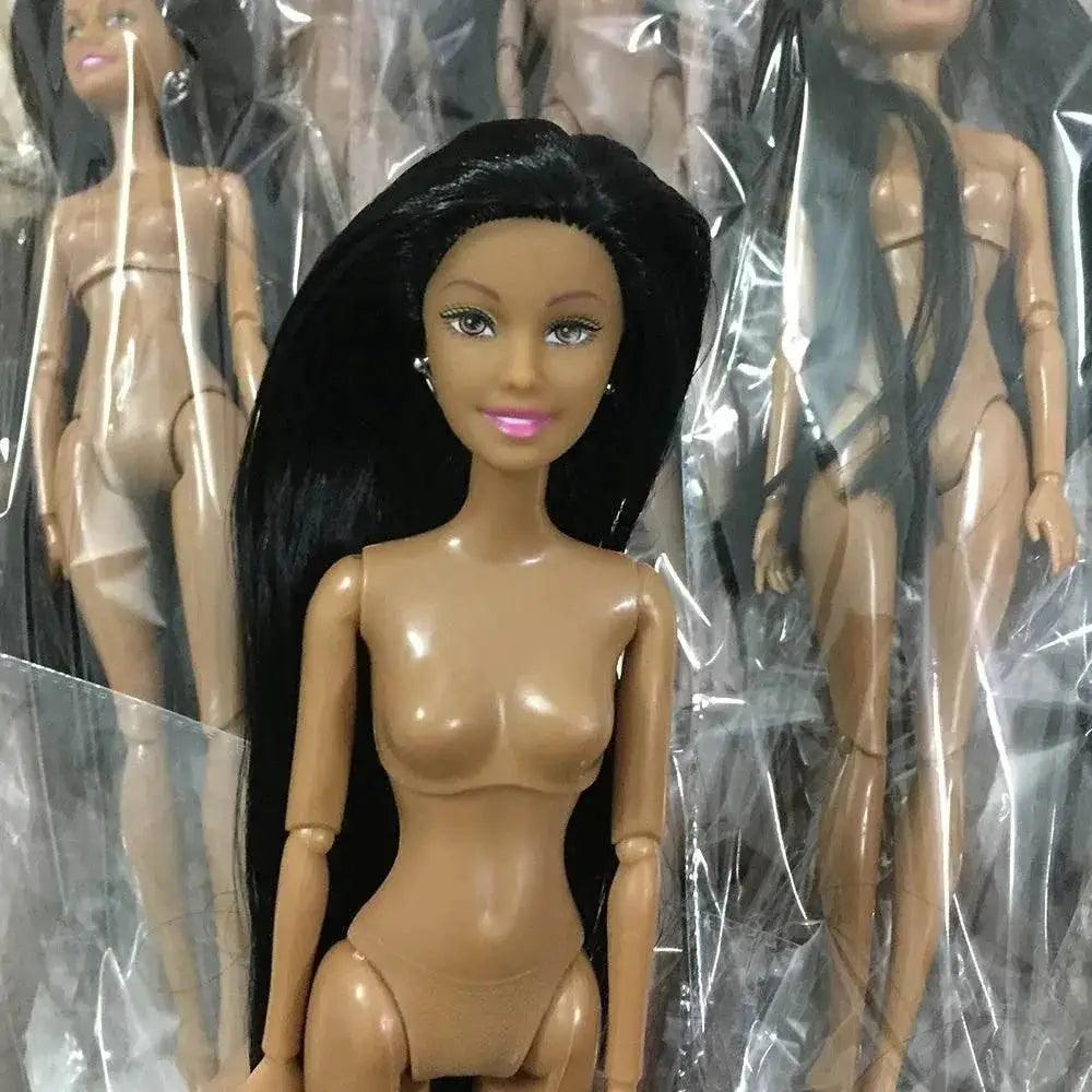  30cm Height Black Dolls Multi-jointed African Dolls with Black Hair for Girls Diy Dress Up Toys -  ToylandEU™