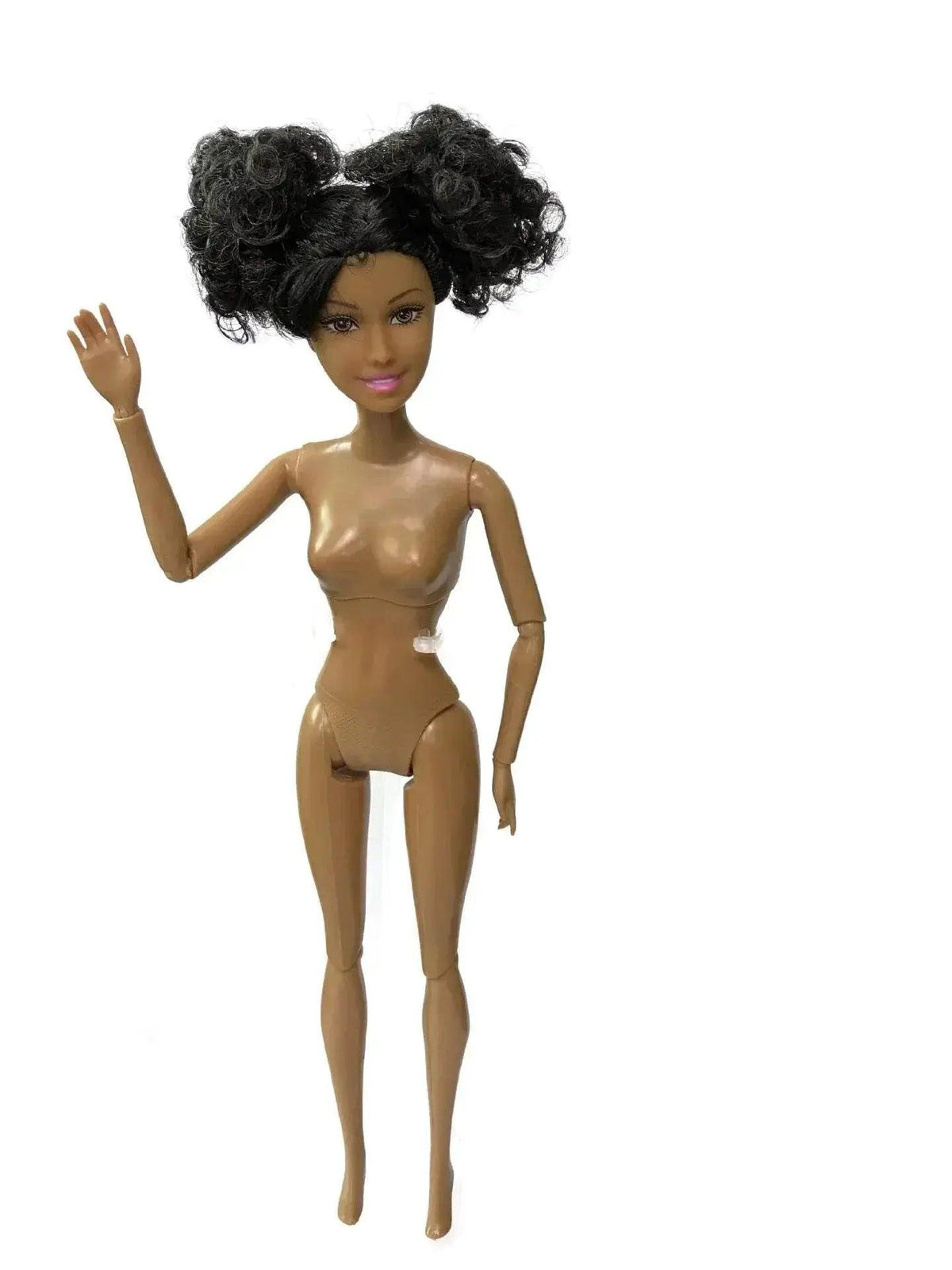 30cm Height Black Dolls Multi-jointed African Dolls with Black Hair for Girls Diy Dress Up Toys -  ToylandEU™