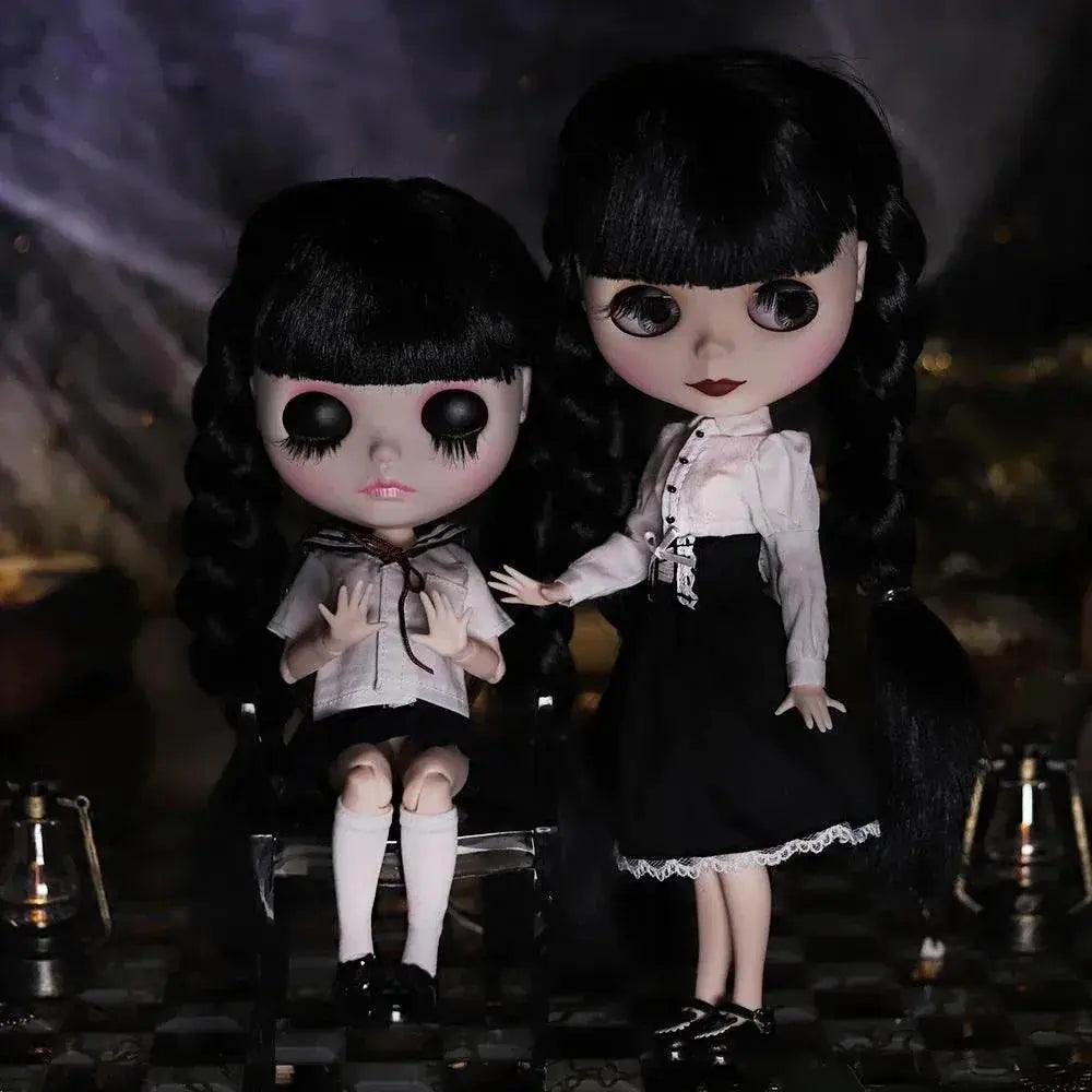  ICY DBS Blyth Doll 1/6 Joint Body 30cm Black Hair Black Eyelids Fashion Gift -  ToylandEU™