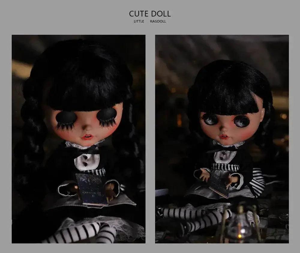  ICY DBS Blyth Doll 1/6 Joint Body 30cm Black Hair Black Eyelids Fashion Gift -  ToylandEU™
