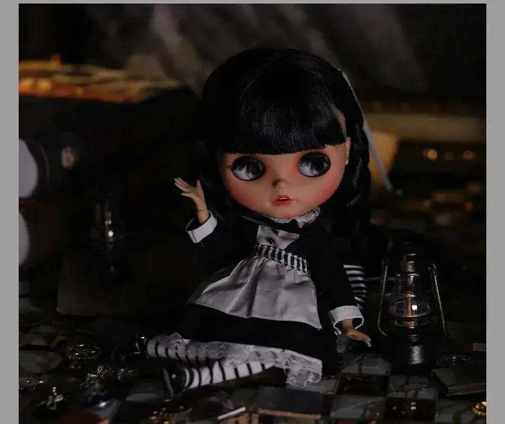  ICY DBS Blyth Doll 1/6 Joint Body 30cm Black Hair Black Eyelids Fashion Gift -  ToylandEU™