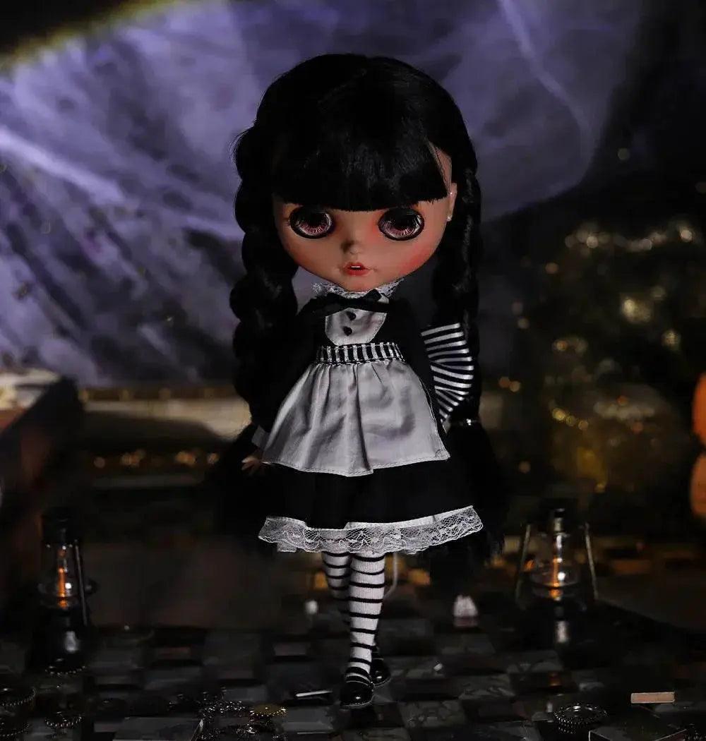  ICY DBS Blyth Doll 1/6 Joint Body 30cm Black Hair Black Eyelids Fashion Gift -  ToylandEU™