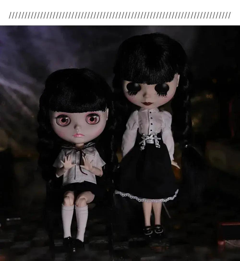  ICY DBS Blyth Doll 1/6 Joint Body 30cm Black Hair Black Eyelids Fashion Gift -  ToylandEU™