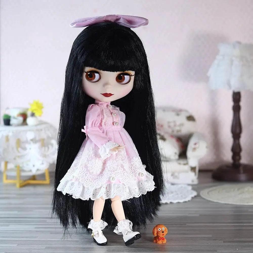  ICY DBS Blyth Doll 1/6 Joint 30cm White Skin Black Hair Set Doll BJD Toy -  ToylandEU™