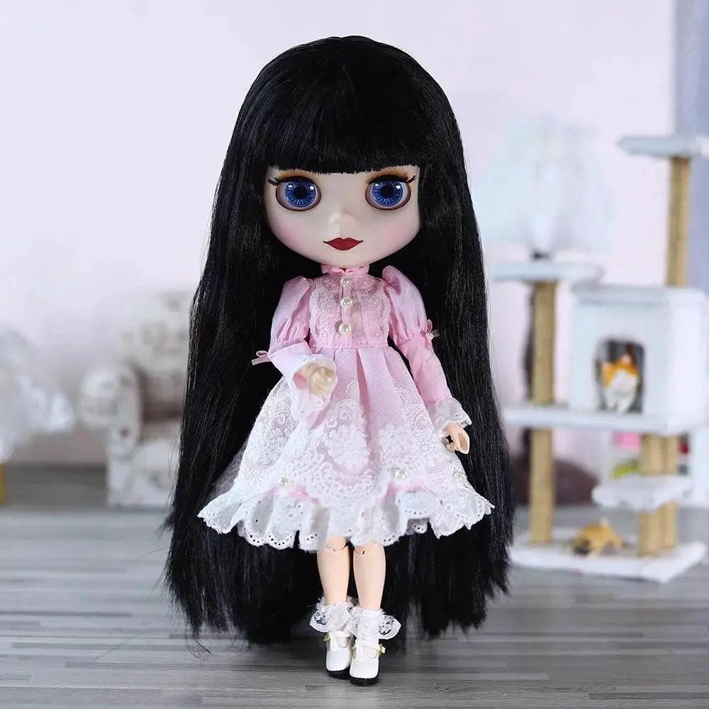  ICY DBS Blyth Doll 1/6 Joint 30cm White Skin Black Hair Set Doll BJD Toy -  ToylandEU™