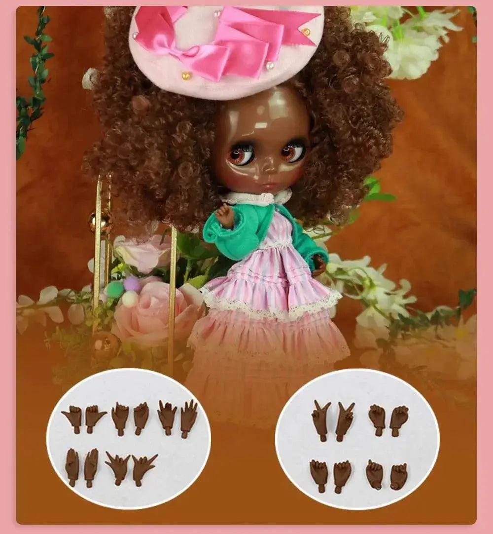  ICY DBS Blyth Doll Afro Curly Hair JOINT Body Super Black Skin 1/6 BJD Neo Ob24 Anime Girl -  ToylandEU™