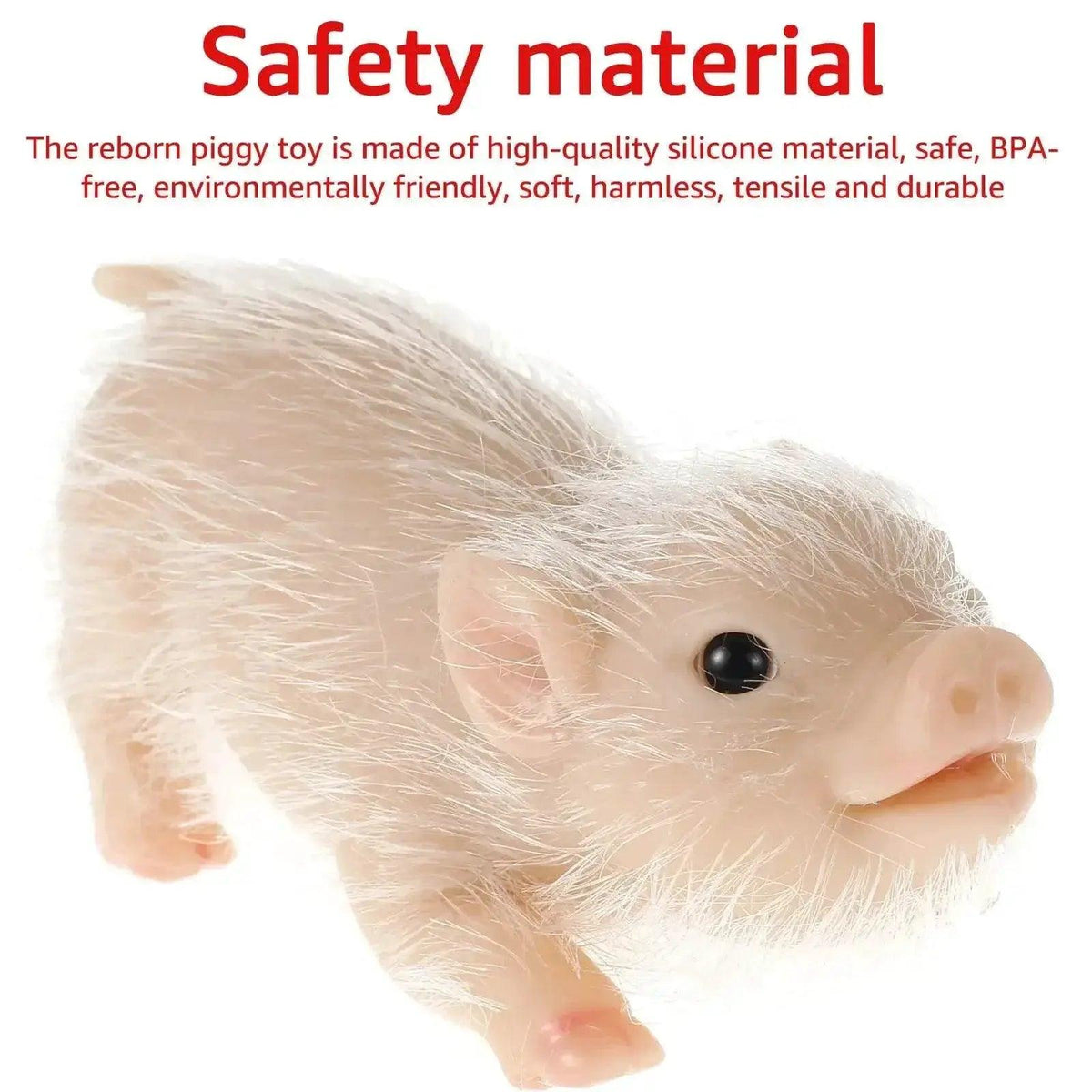  6 Inch Lifelike Silicone Pig Doll Mini Reborn Piglet Stretchy Realistic Soft Cute Piggy Full Silicone Body Toy -  ToylandEU™