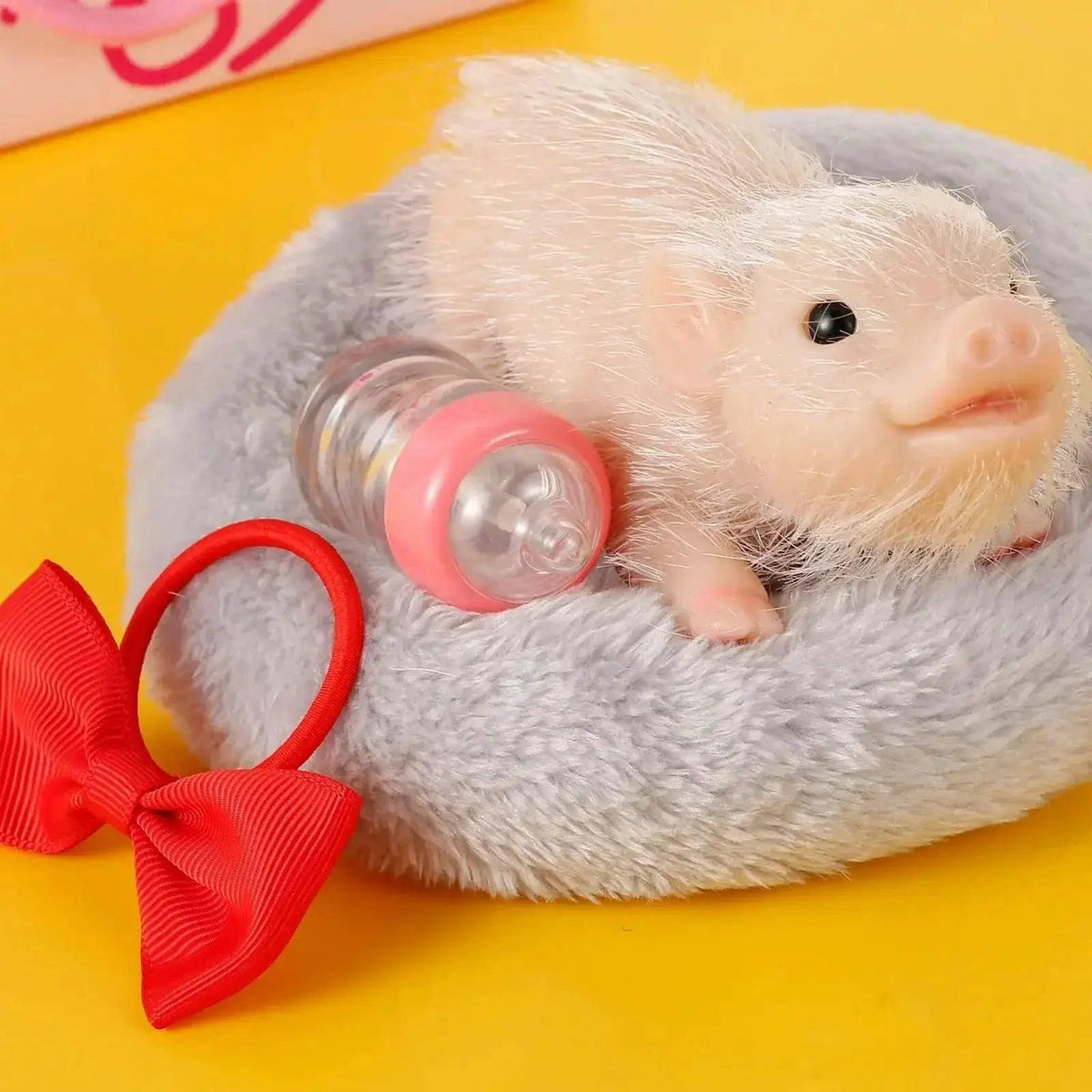  6 Inch Lifelike Silicone Pig Doll Mini Reborn Piglet Stretchy Realistic Soft Cute Piggy Full Silicone Body Toy -  ToylandEU™