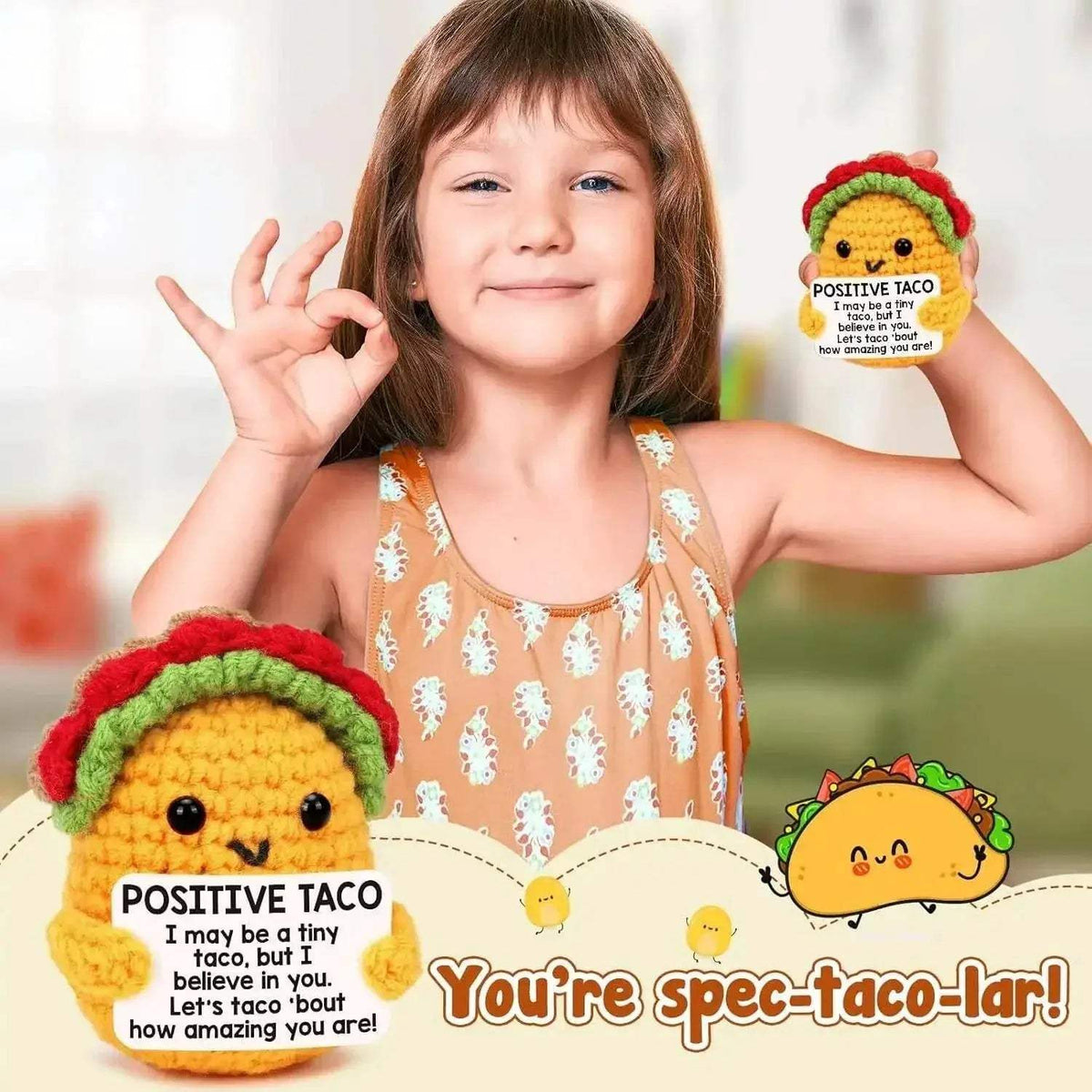  Mini Emotional Taco Support Crochet Funny Dolls Home Decor -  ToylandEU™