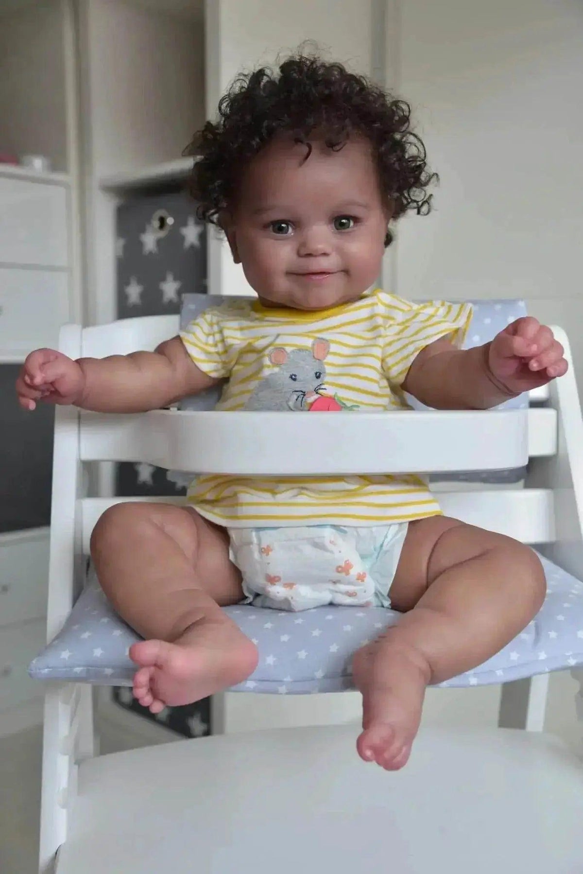  NPK 50CM Flexible Bebe Doll Reborn Baby Girl Maddie Black Skin African American Handrooted Hair with Bottle and Pacifier -  ToylandEU™