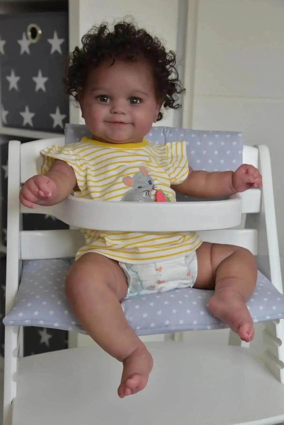  NPK 50CM Flexible Bebe Doll Reborn Baby Girl Maddie Black Skin African American Handrooted Hair with Bottle and Pacifier -  ToylandEU™