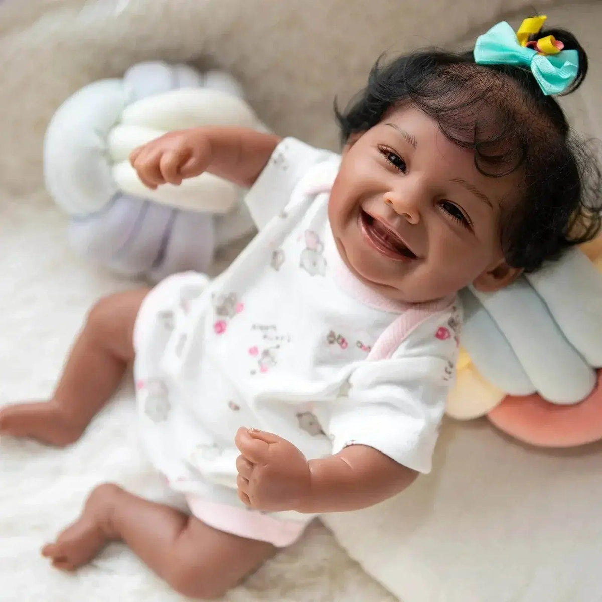  NPK 49CM Full Body Soft Silicone Bebe Doll Reborn African American Black Dark Skin Baby Waterproof Bath Toy -  ToylandEU™