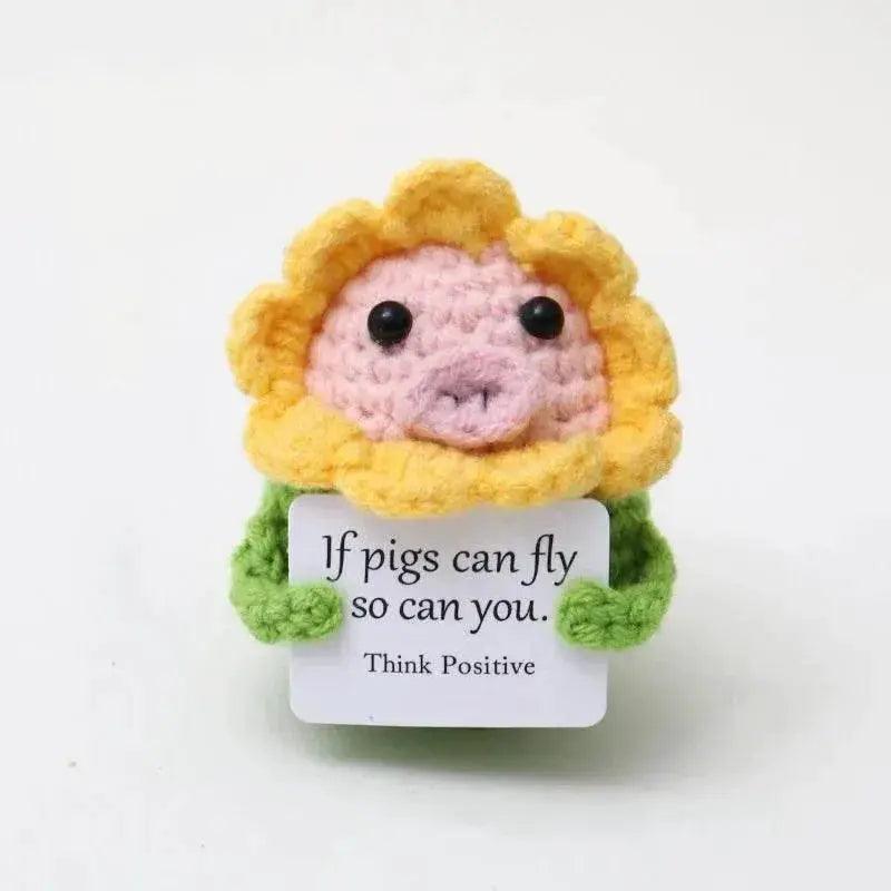  New Handmade Knitted Positive Energy Panda Doll Home Decor -  ToylandEU™