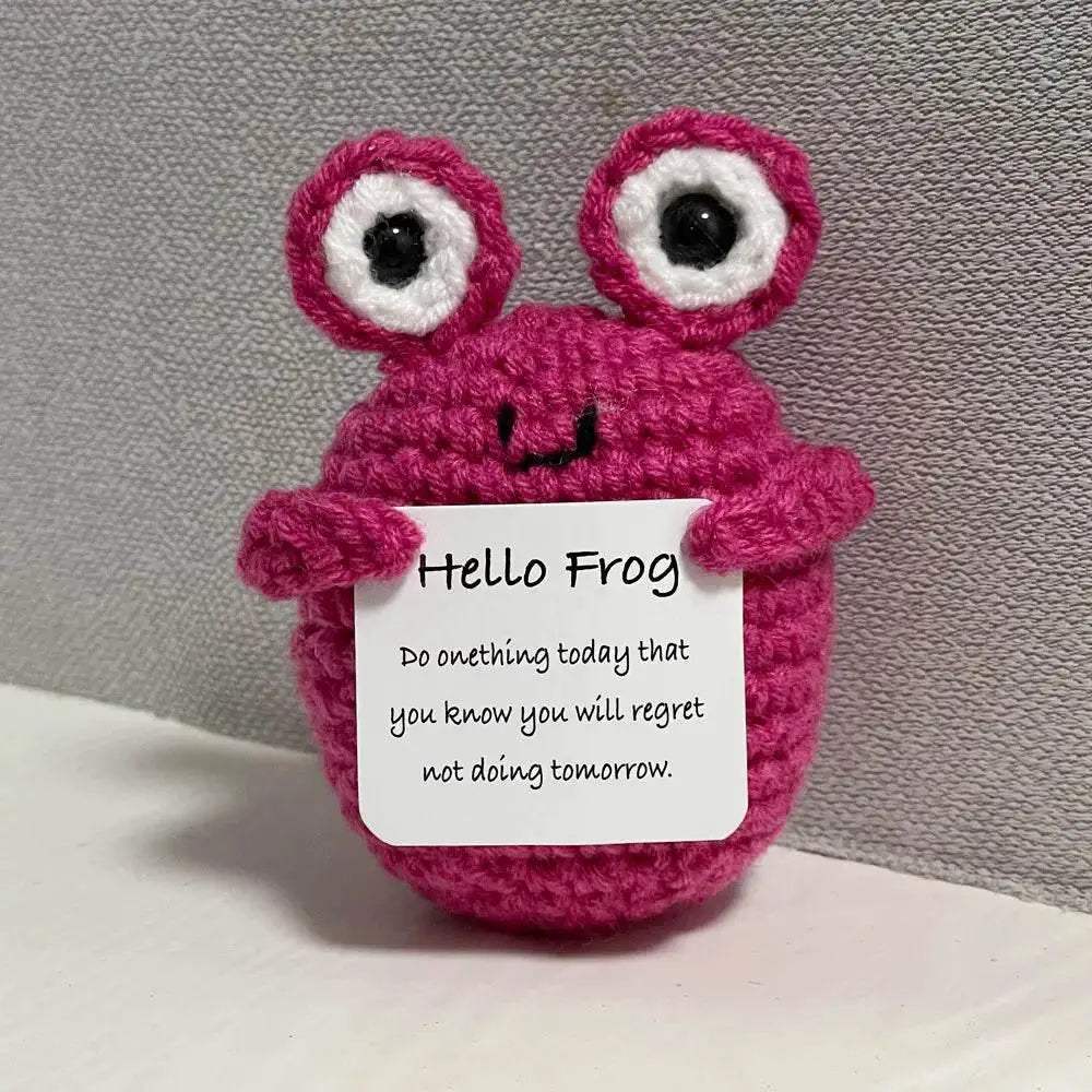  New Knitted Positive Turtle Doll Handmade Emotional Support -  ToylandEU™
