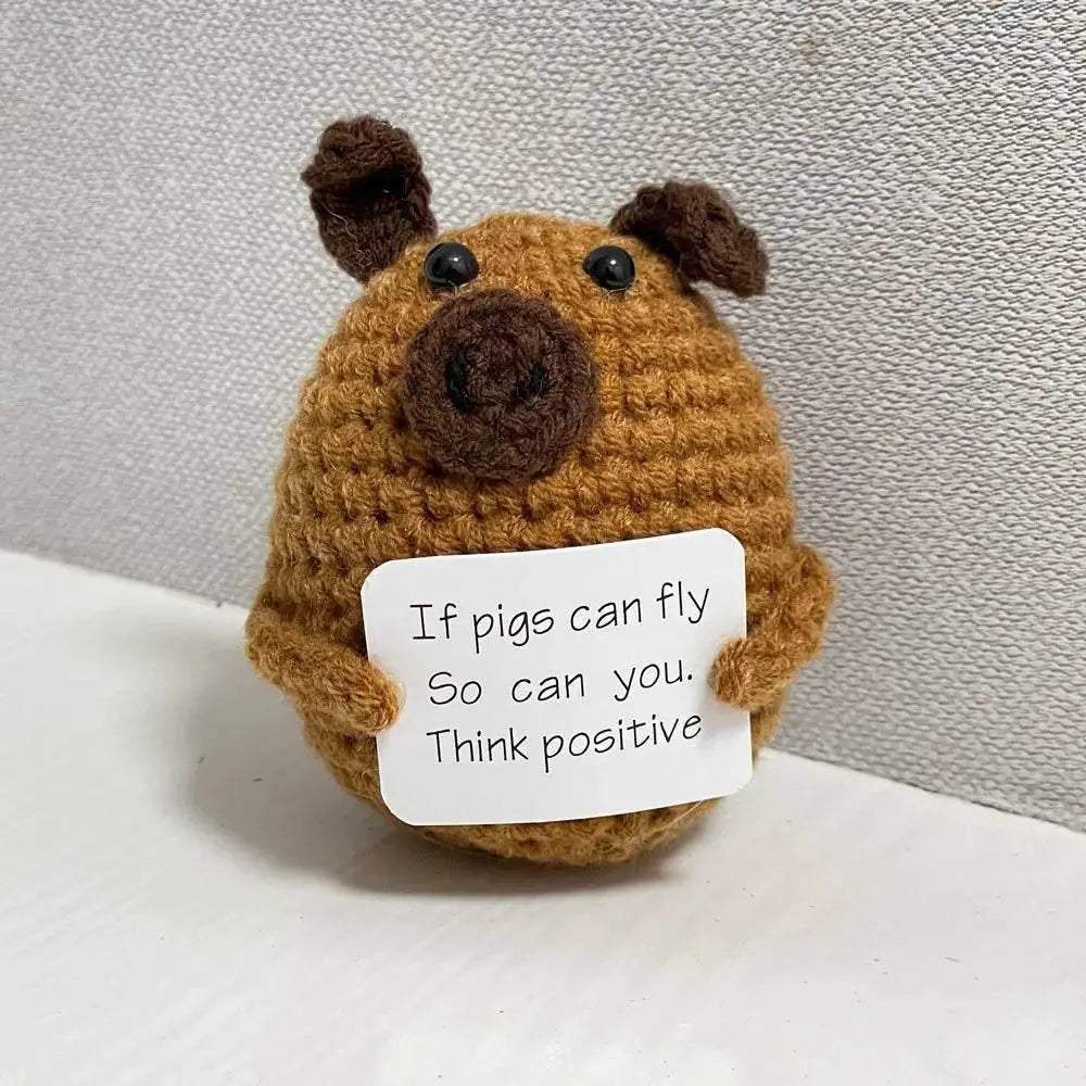  New Knitted Positive Turtle Doll Handmade Emotional Support -  ToylandEU™