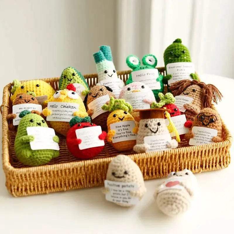  New Positive Potato Crochet Doll Handmade Room Decor Gift -  ToylandEU™