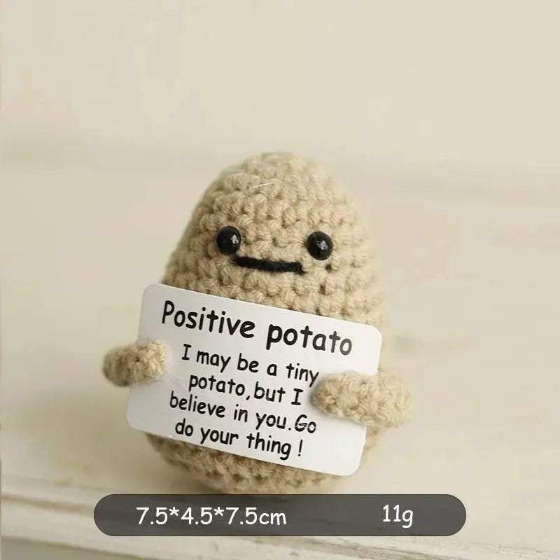  New Positive Potato Crochet Doll Handmade Room Decor Gift -  ToylandEU™