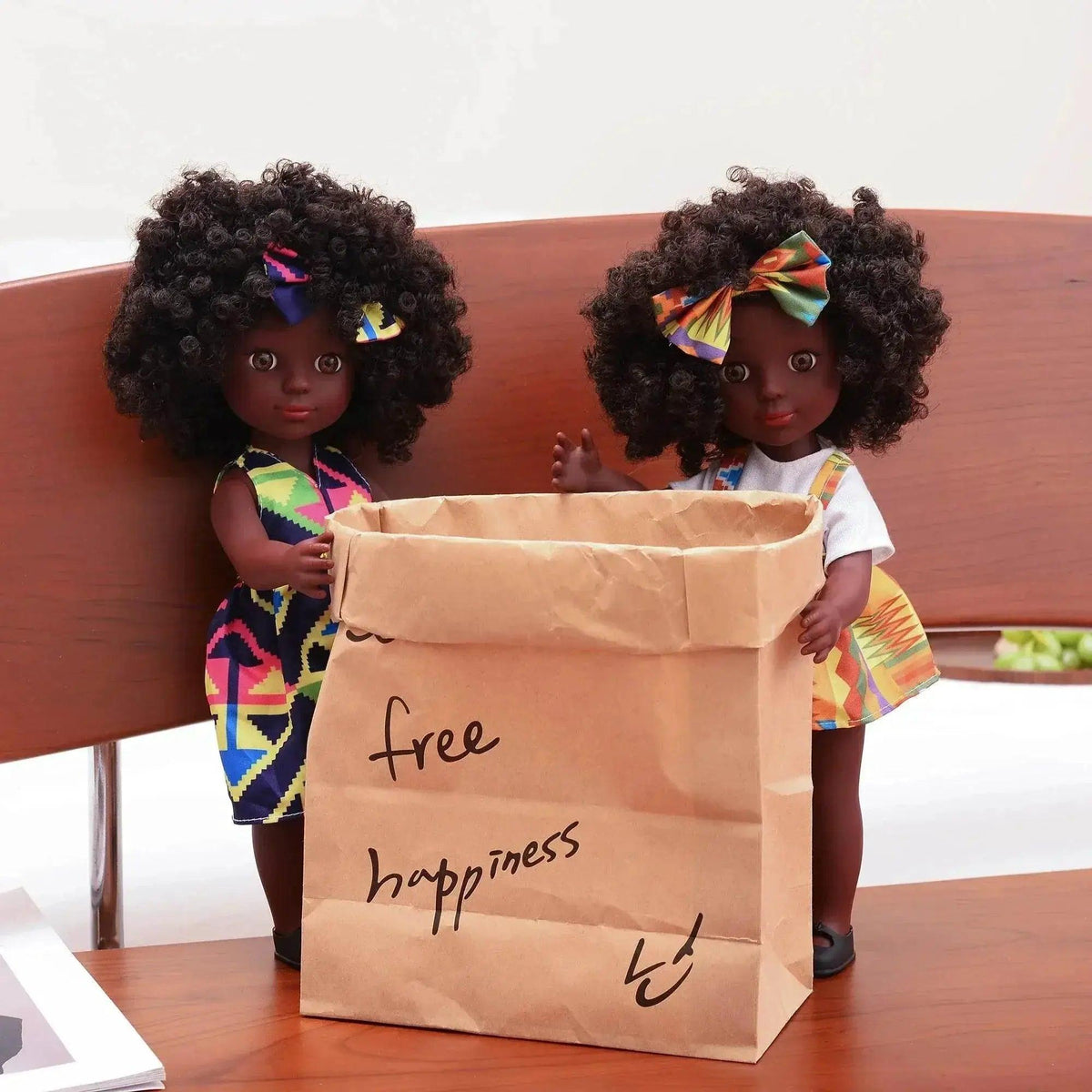  One Piece 14 Inch American African Black Doll with Curly Hair Full Set Gift for Girls -  ToylandEU™