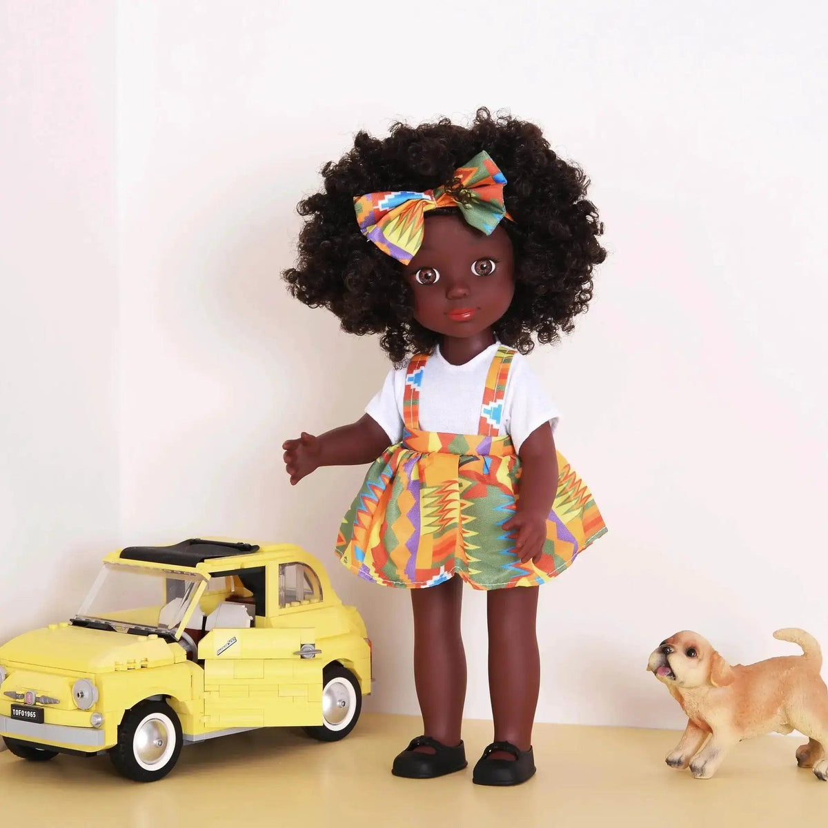  One Piece 14 Inch American African Black Doll with Curly Hair Full Set Gift for Girls -  ToylandEU™