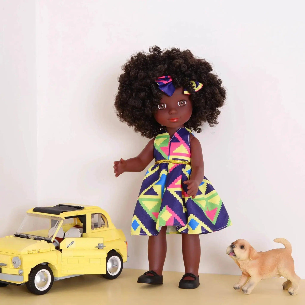  One Piece 14 Inch American African Black Doll with Curly Hair Full Set Gift for Girls -  ToylandEU™