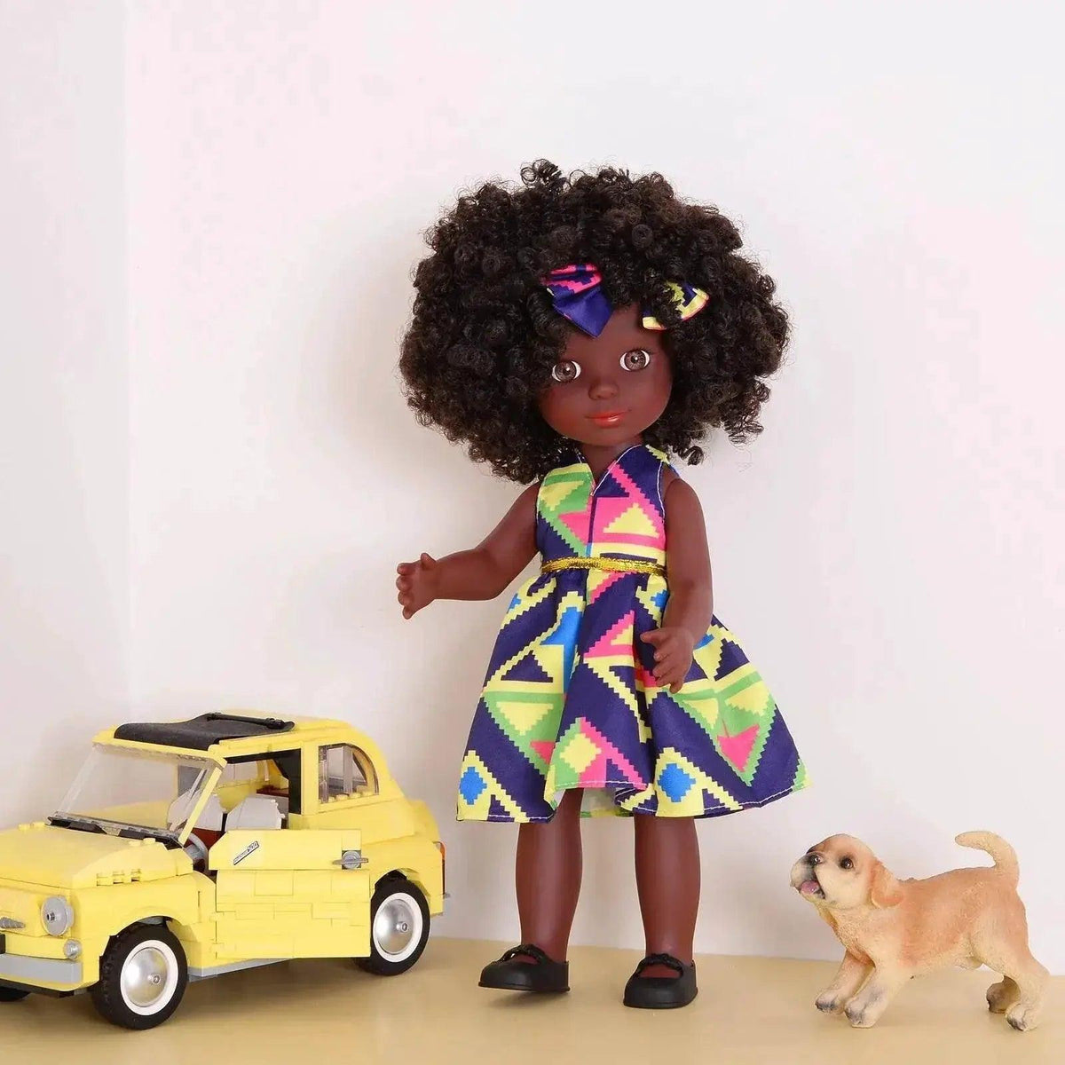  One Piece 14 Inch American African Black Doll with Curly Hair Full Set Gift for Girls -  ToylandEU™