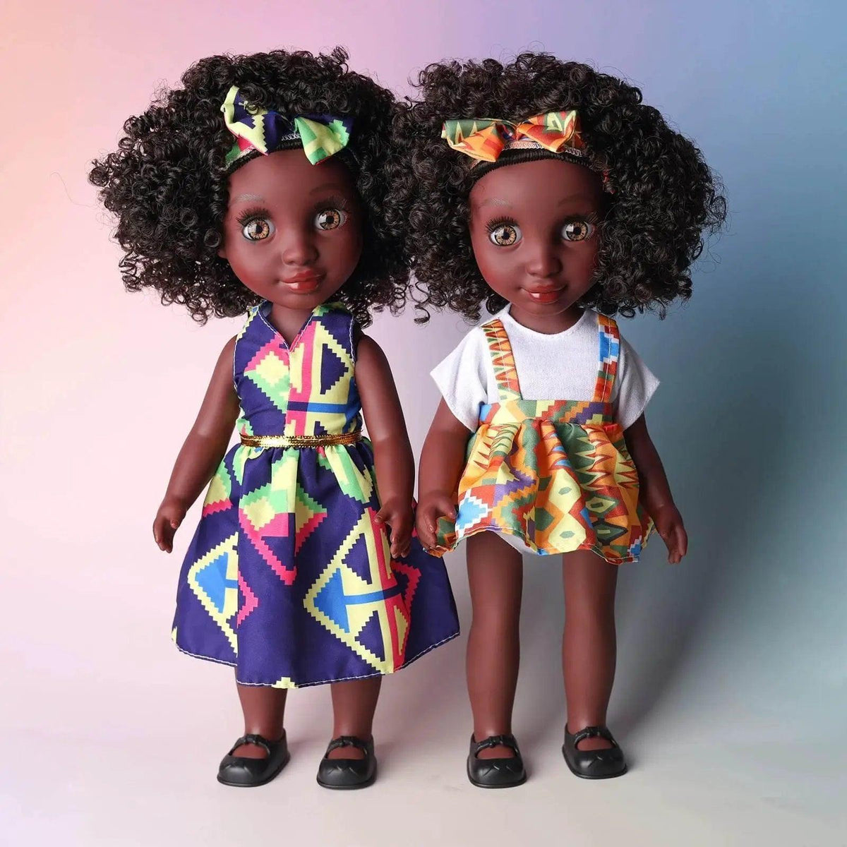  One Piece 14 Inch American African Black Doll with Curly Hair Full Set Gift for Girls -  ToylandEU™
