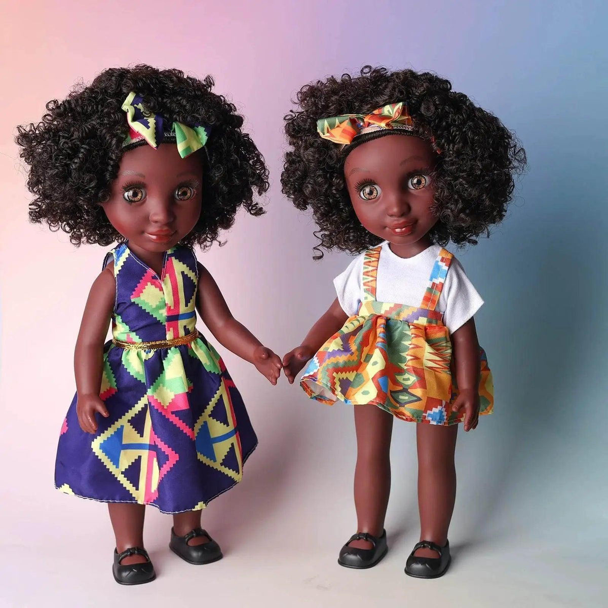  One Piece 14 Inch American African Black Doll with Curly Hair Full Set Gift for Girls -  ToylandEU™