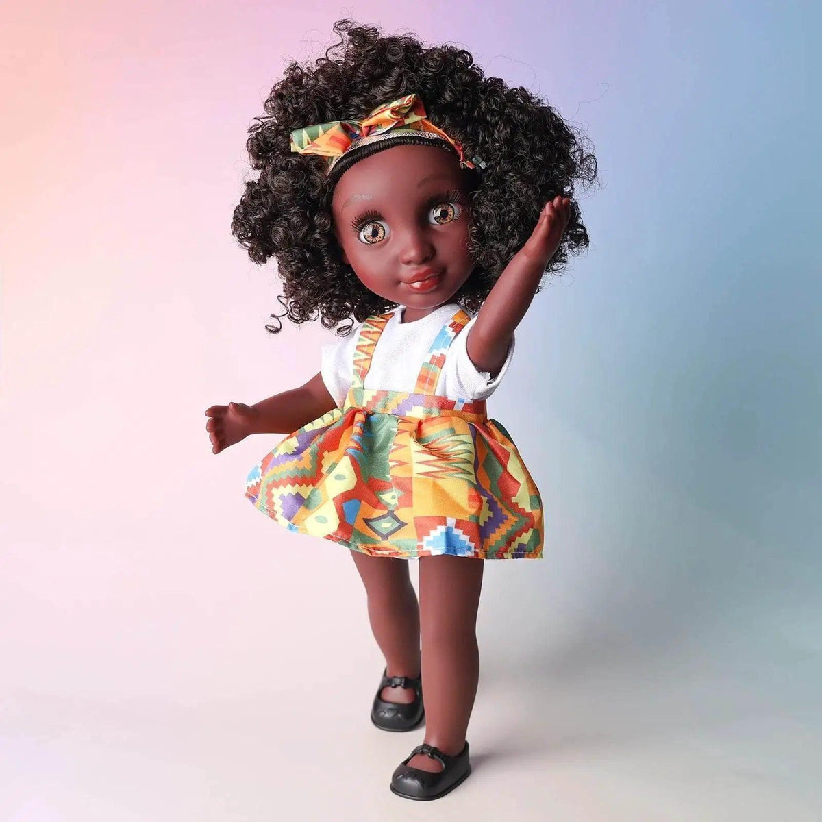  One Piece 14 Inch American African Black Doll with Curly Hair Full Set Gift for Girls -  ToylandEU™
