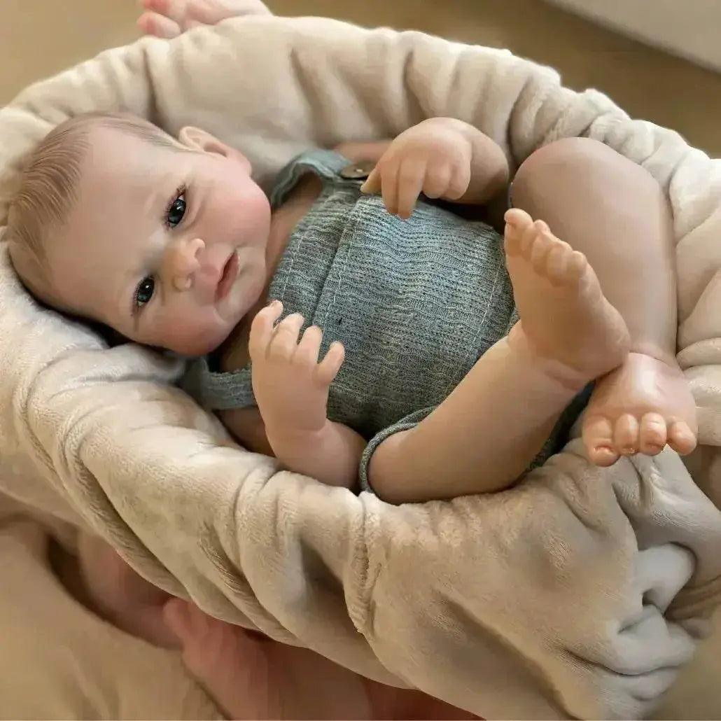  50cm Painted Elijah Bebe Reborn Boy With Full Body Silicone Vinyl Soft Touch Lifelike Newborn Baby Dolls -  ToylandEU™