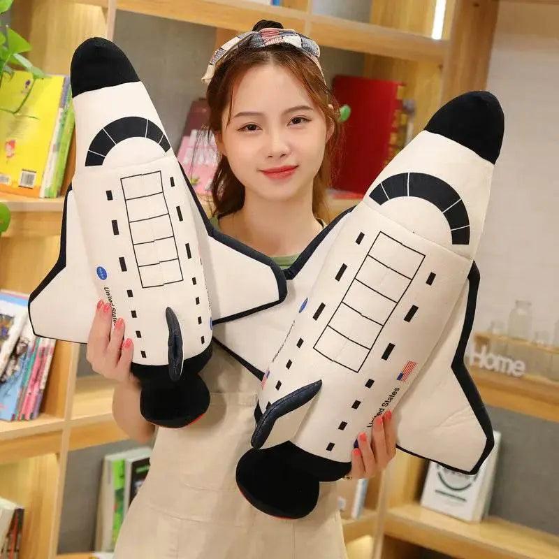  Plush Astronaut Spaceship Toy 1pc Stuffed Soft Doll Cartoon Pillow for Kids Creative Boys Birthday Gift -  ToylandEU™