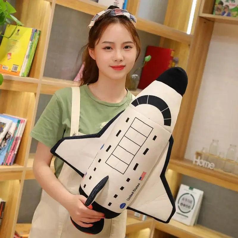  Plush Astronaut Spaceship Toy 1pc Stuffed Soft Doll Cartoon Pillow for Kids Creative Boys Birthday Gift -  ToylandEU™